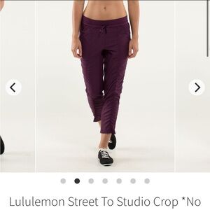 Lululemon Athletica Street To Studio Cropped Pants Plum Size 4